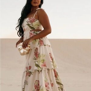Floral Nordstrom   Petal and pup Tiered Maxi Dress xl
